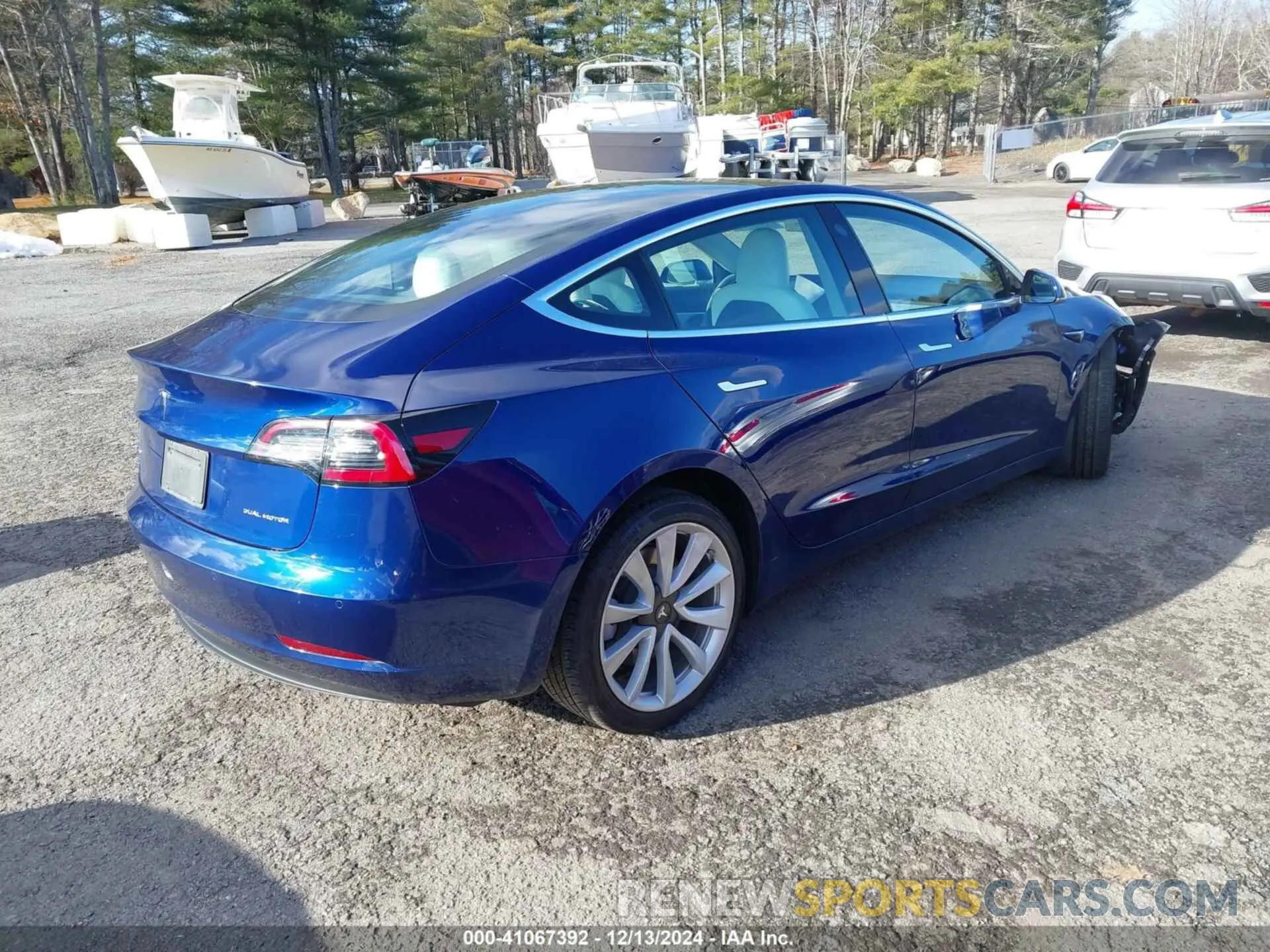 4 fotografías del automóvil dañado 5YJ3E1EB4LF547048 TESLA MODEL 3 2020