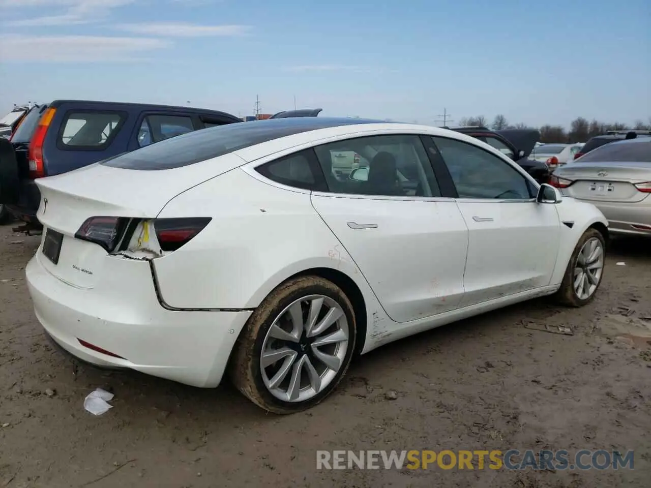 3 fotografías del automóvil dañado 5YJ3E1EB4LF621035 TESLA MODEL 3 2020