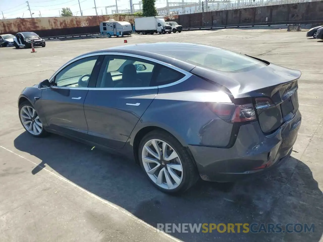 2 fotografías del automóvil dañado 5YJ3E1EB4LF650955 TESLA MODEL 3 2020