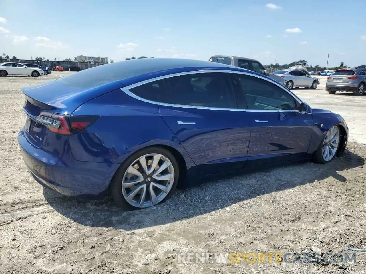 3 fotografías del automóvil dañado 5YJ3E1EB4LF744575 TESLA MODEL 3 2020