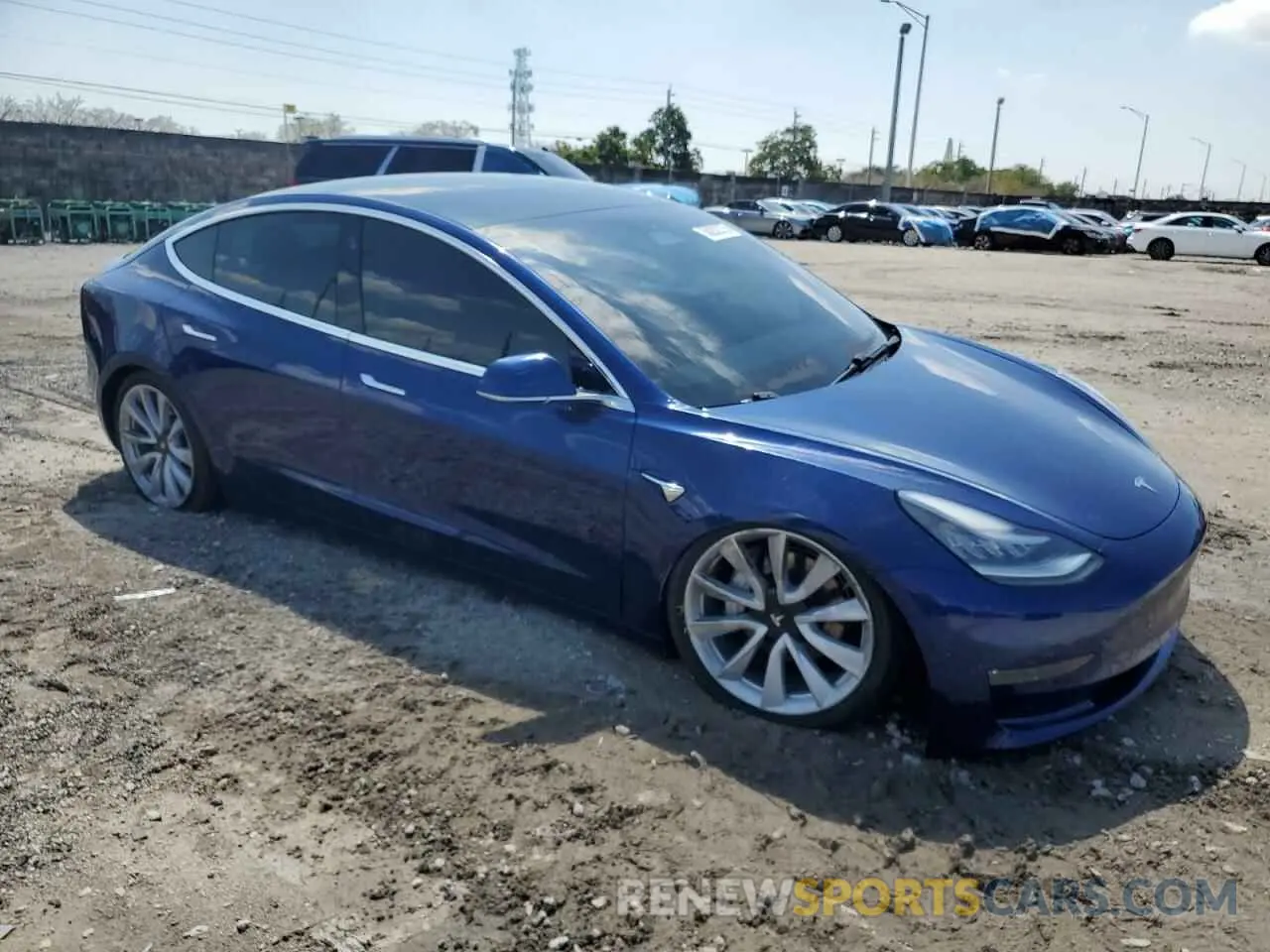 4 fotografías del automóvil dañado 5YJ3E1EB4LF744575 TESLA MODEL 3 2020