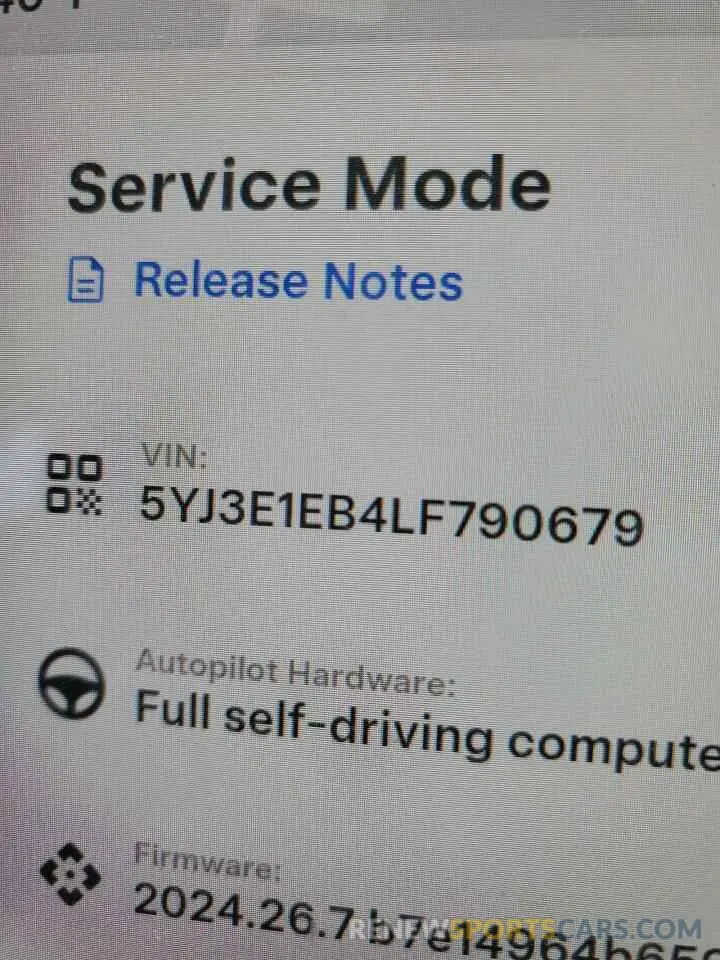 12 fotografías del automóvil dañado 5YJ3E1EB4LF790679 TESLA MODEL 3 2020
