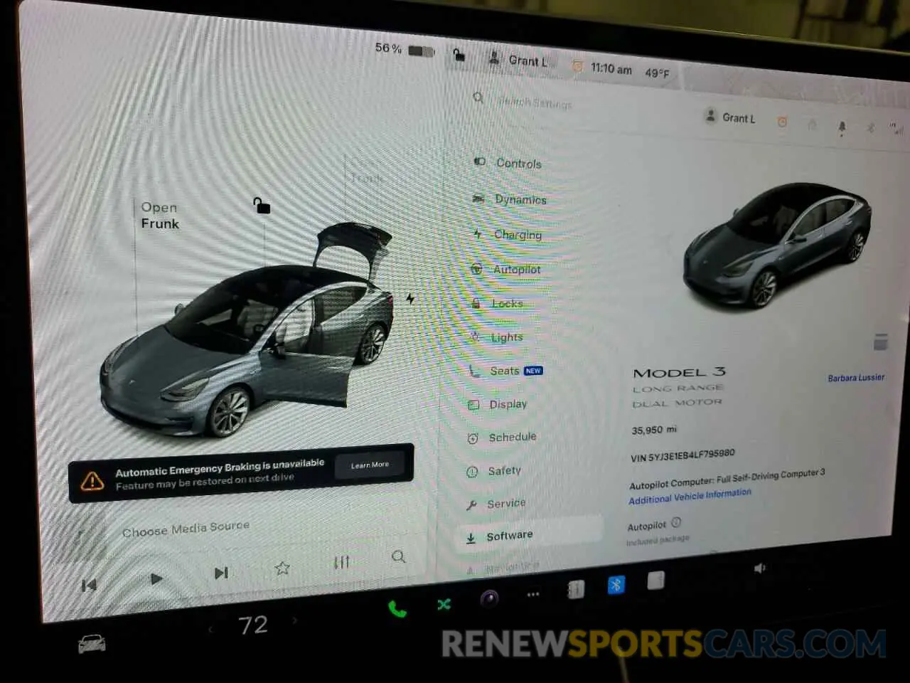 9 fotografías del automóvil dañado 5YJ3E1EB4LF795980 TESLA MODEL 3 2020