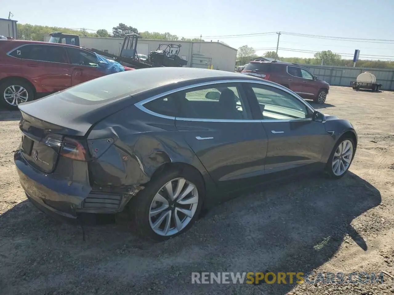 3 fotografías del automóvil dañado 5YJ3E1EB5LF588952 TESLA MODEL 3 2020