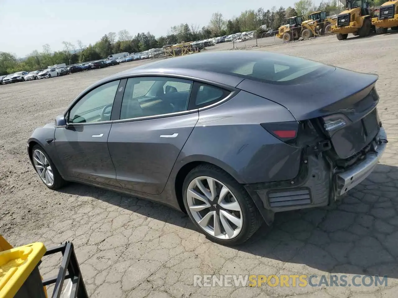 2 fotografías del automóvil dañado 5YJ3E1EB5LF589907 TESLA MODEL 3 2020