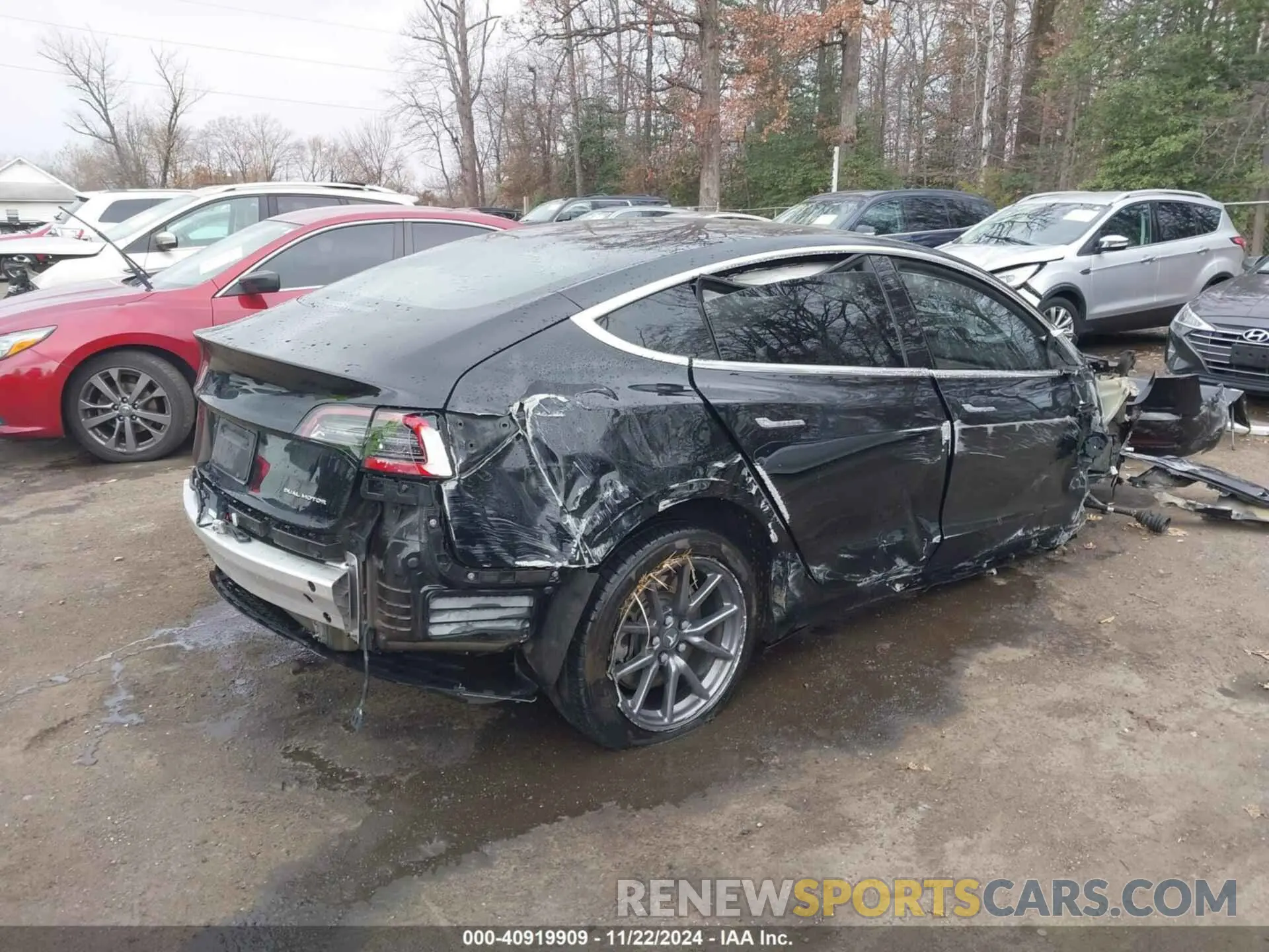 4 fotografías del automóvil dañado 5YJ3E1EB5LF600145 TESLA MODEL 3 2020