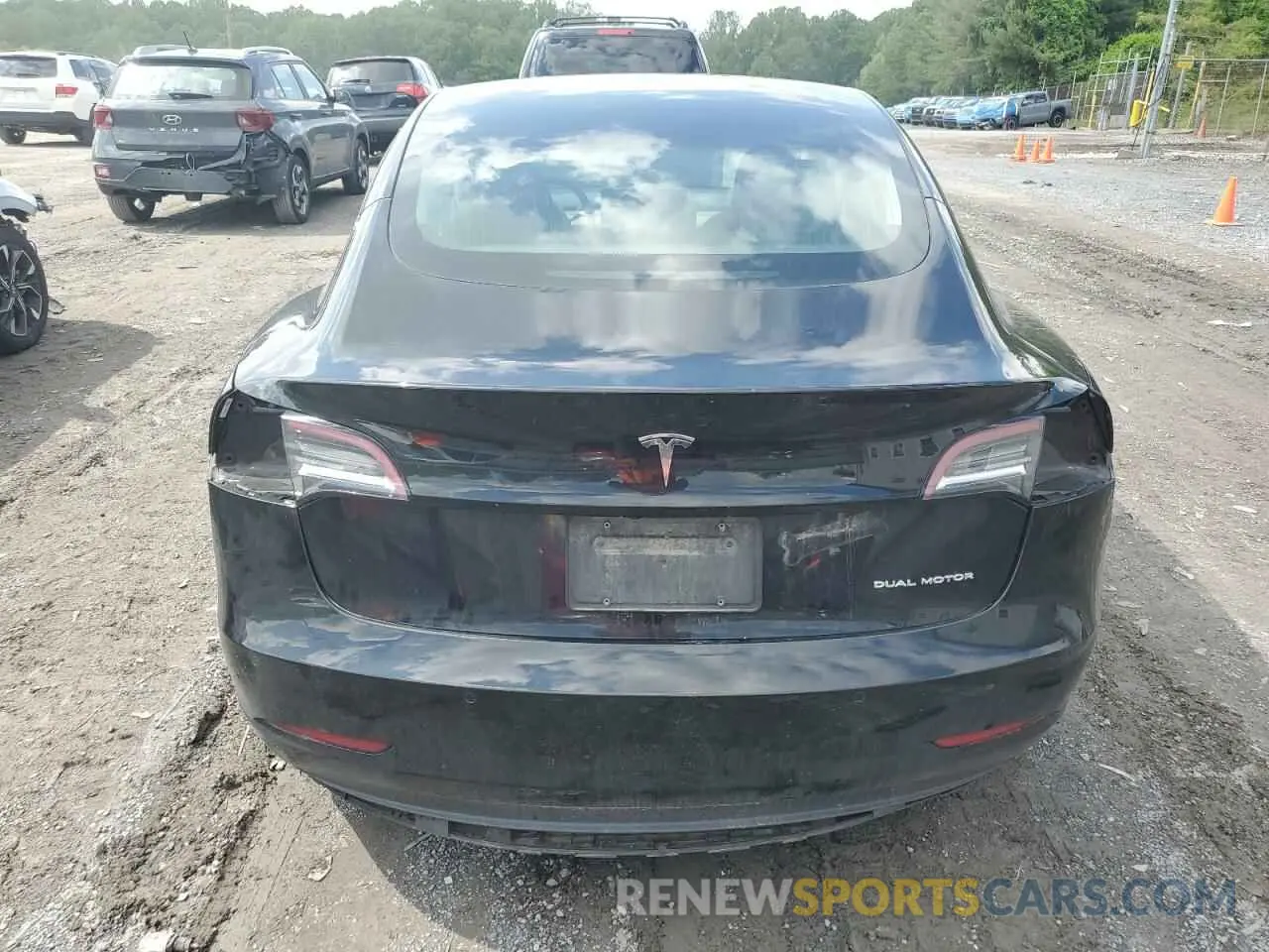 6 fotografías del automóvil dañado 5YJ3E1EB5LF600596 TESLA MODEL 3 2020