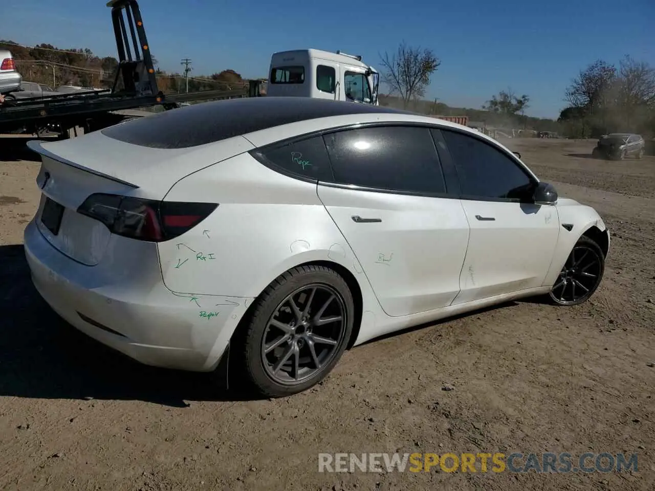 3 fotografías del automóvil dañado 5YJ3E1EB5LF618452 TESLA MODEL 3 2020
