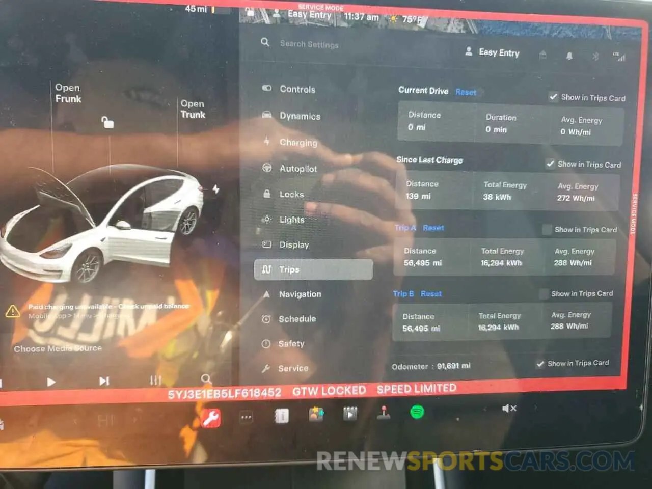 9 fotografías del automóvil dañado 5YJ3E1EB5LF618452 TESLA MODEL 3 2020