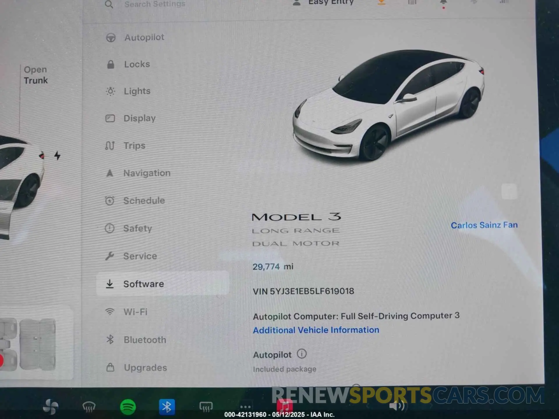 7 fotografías del automóvil dañado 5YJ3E1EB5LF619018 TESLA MODEL 3 2020