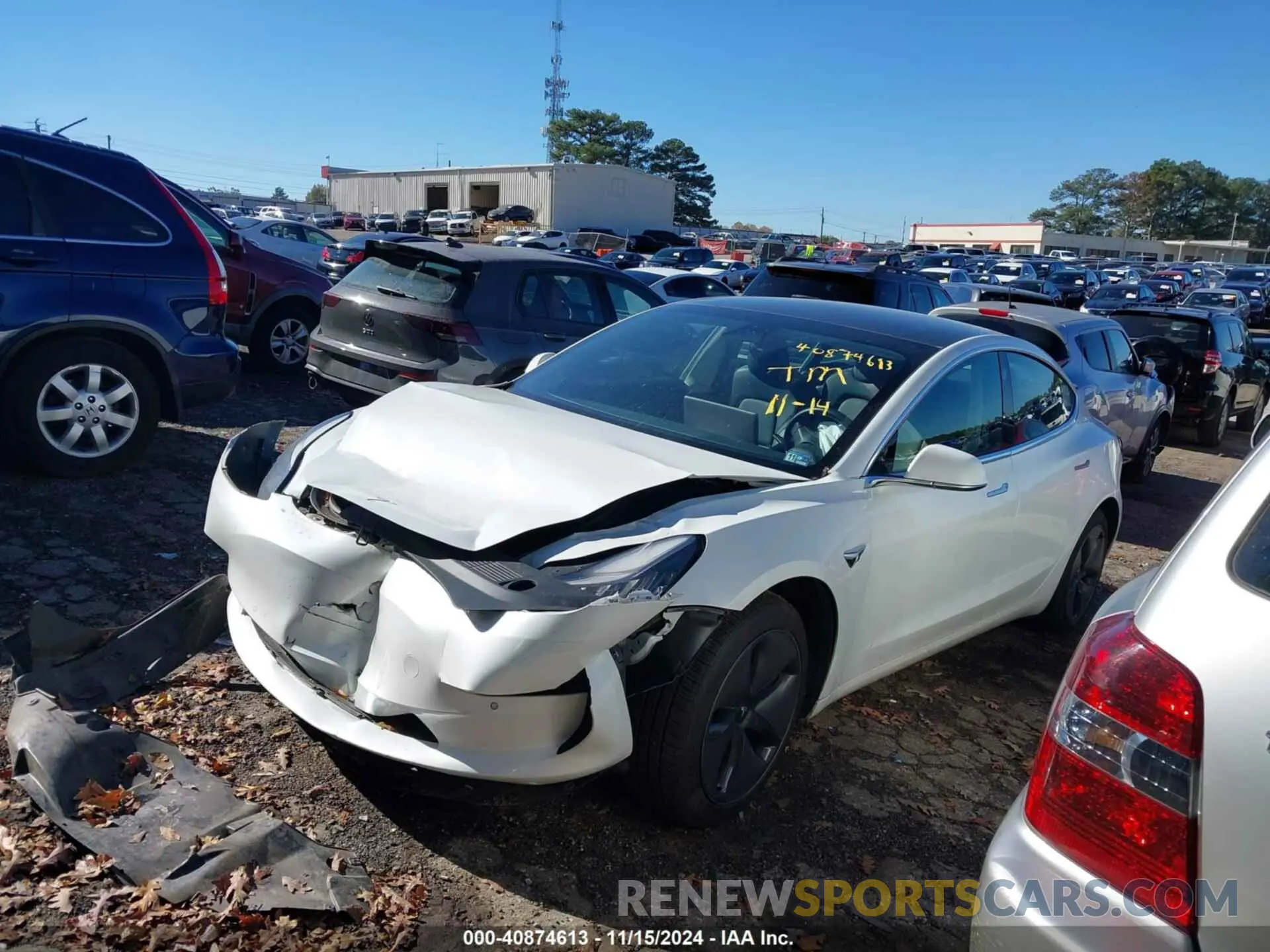 2 fotografías del automóvil dañado 5YJ3E1EB5LF774930 TESLA MODEL 3 2020