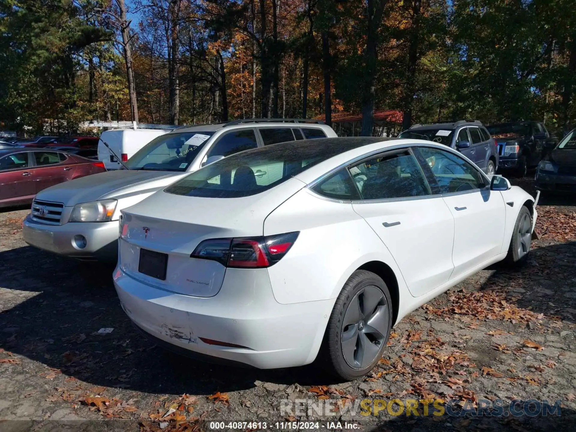 4 fotografías del automóvil dañado 5YJ3E1EB5LF774930 TESLA MODEL 3 2020