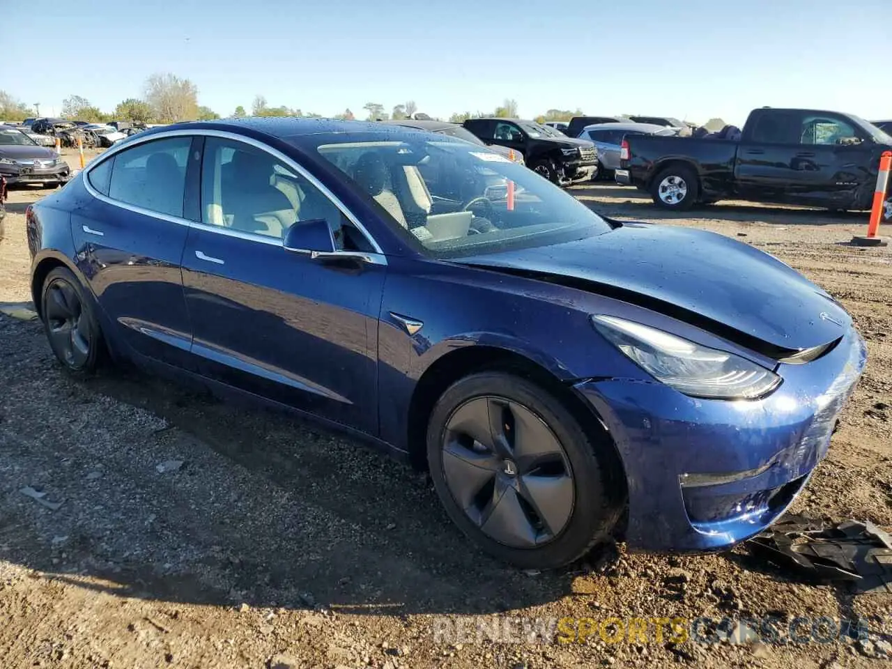 4 fotografías del automóvil dañado 5YJ3E1EB5LF794952 TESLA MODEL 3 2020