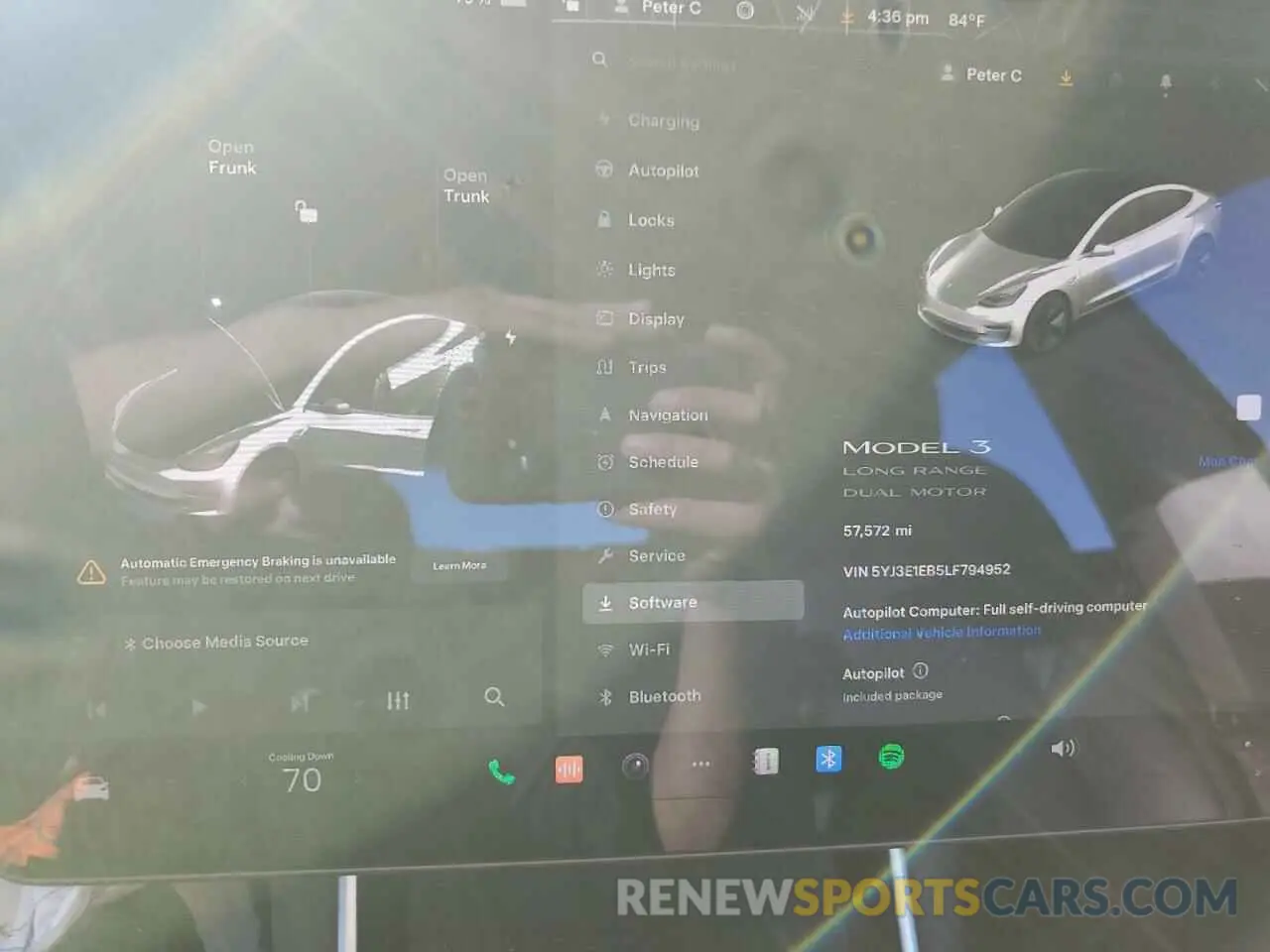 9 fotografías del automóvil dañado 5YJ3E1EB5LF794952 TESLA MODEL 3 2020