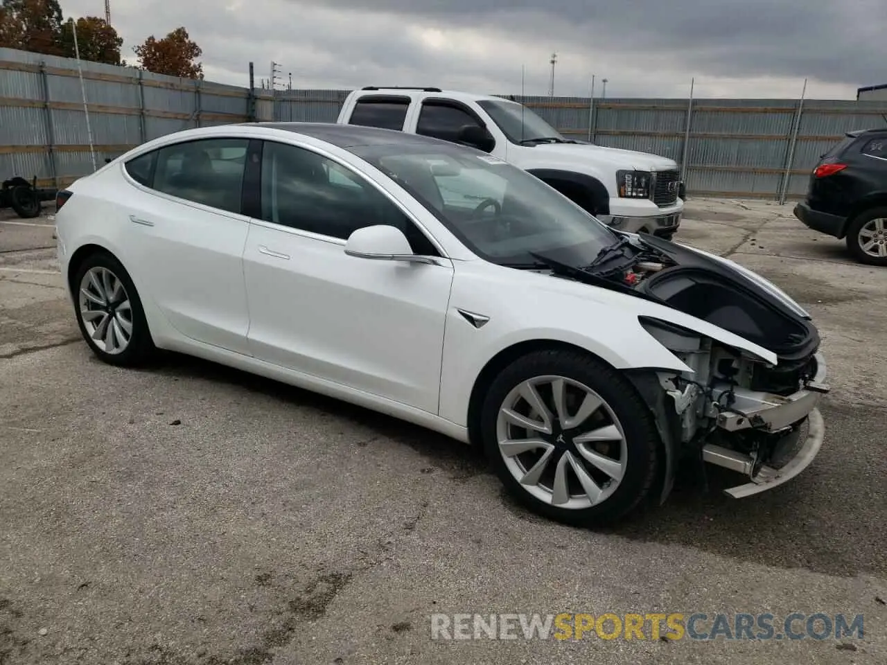 4 fotografías del automóvil dañado 5YJ3E1EB6LF589124 TESLA MODEL 3 2020