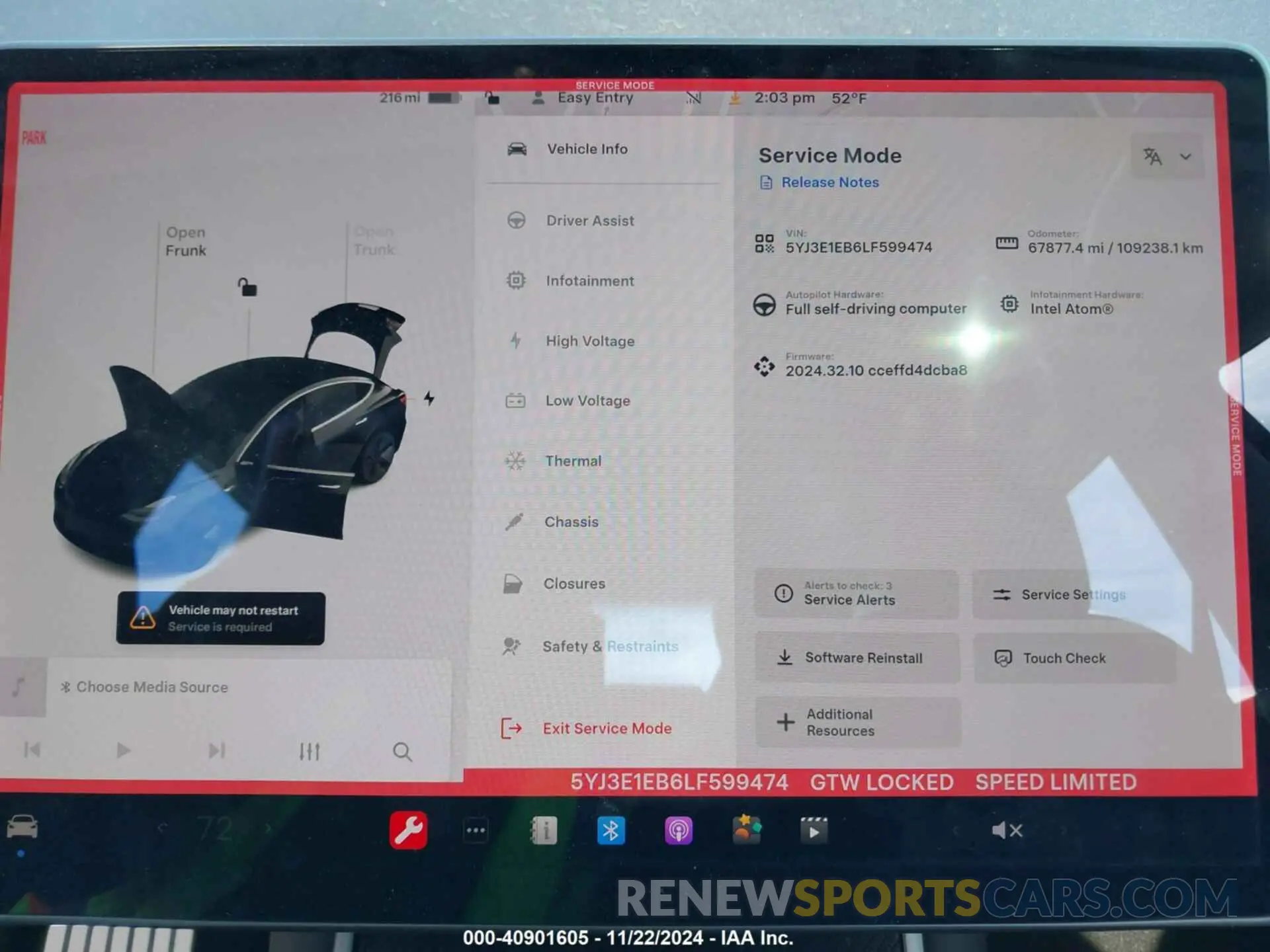 7 fotografías del automóvil dañado 5YJ3E1EB6LF599474 TESLA MODEL 3 2020