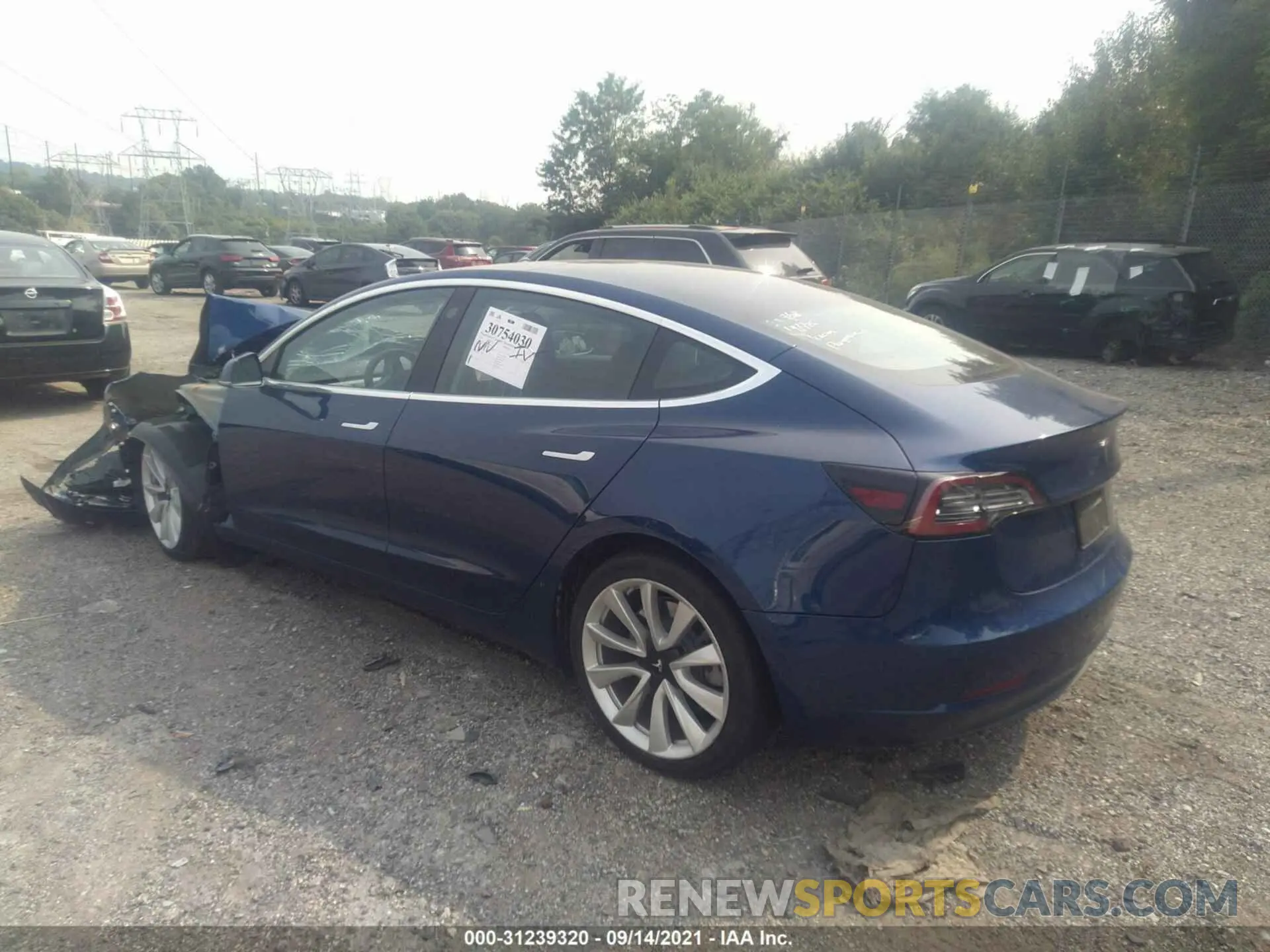3 fotografías del automóvil dañado 5YJ3E1EB6LF620534 TESLA MODEL 3 2020