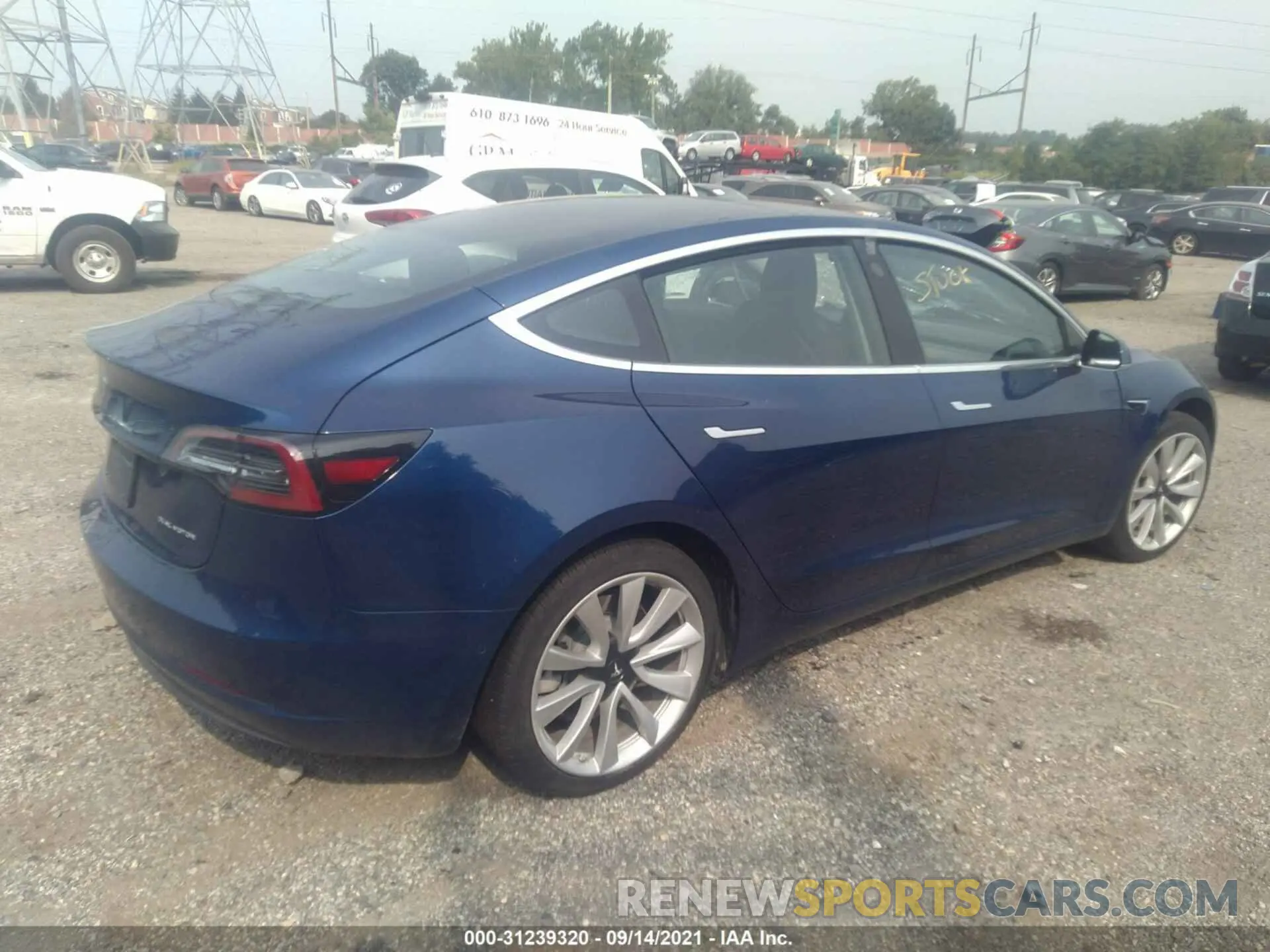 4 fotografías del automóvil dañado 5YJ3E1EB6LF620534 TESLA MODEL 3 2020