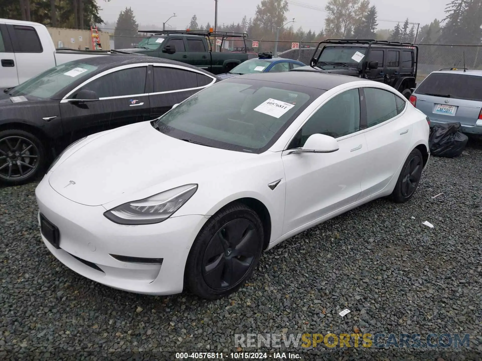 2 fotografías del automóvil dañado 5YJ3E1EB6LF636698 TESLA MODEL 3 2020