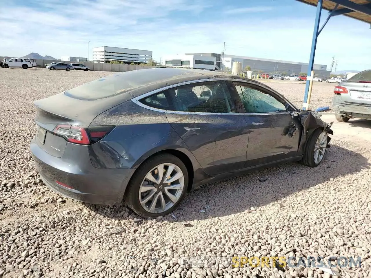 3 fotografías del automóvil dañado 5YJ3E1EB6LF638063 TESLA MODEL 3 2020