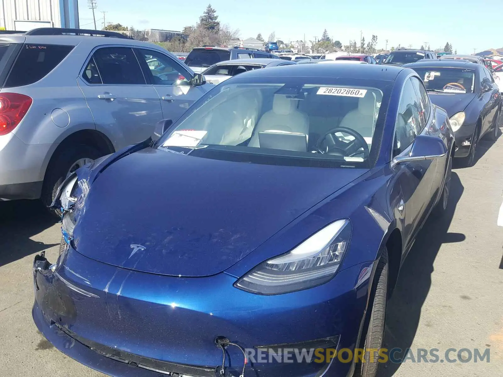 2 fotografías del automóvil dañado 5YJ3E1EB6LF640265 TESLA MODEL 3 2020
