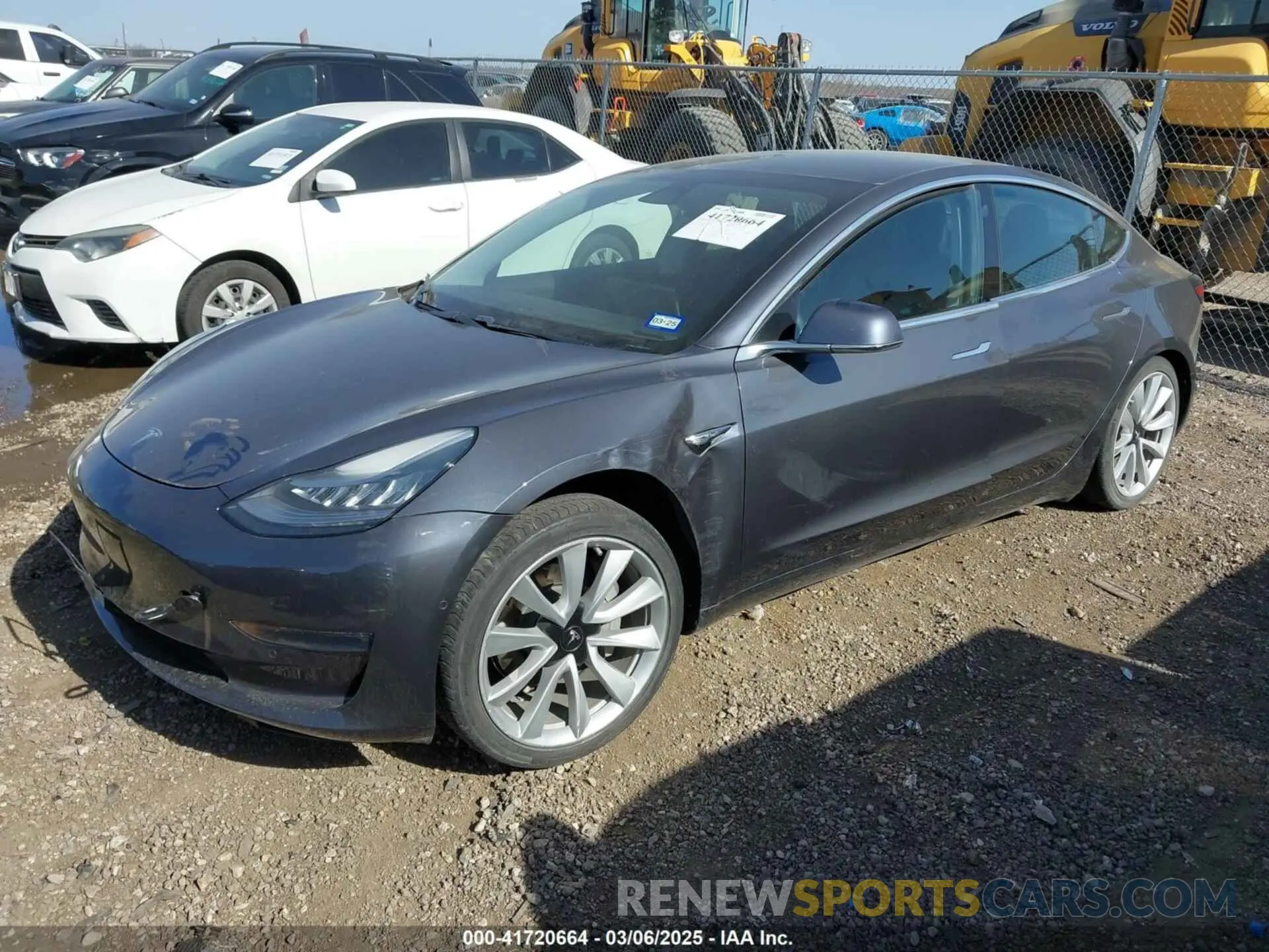 2 fotografías del automóvil dañado 5YJ3E1EB6LF666624 TESLA MODEL 3 2020