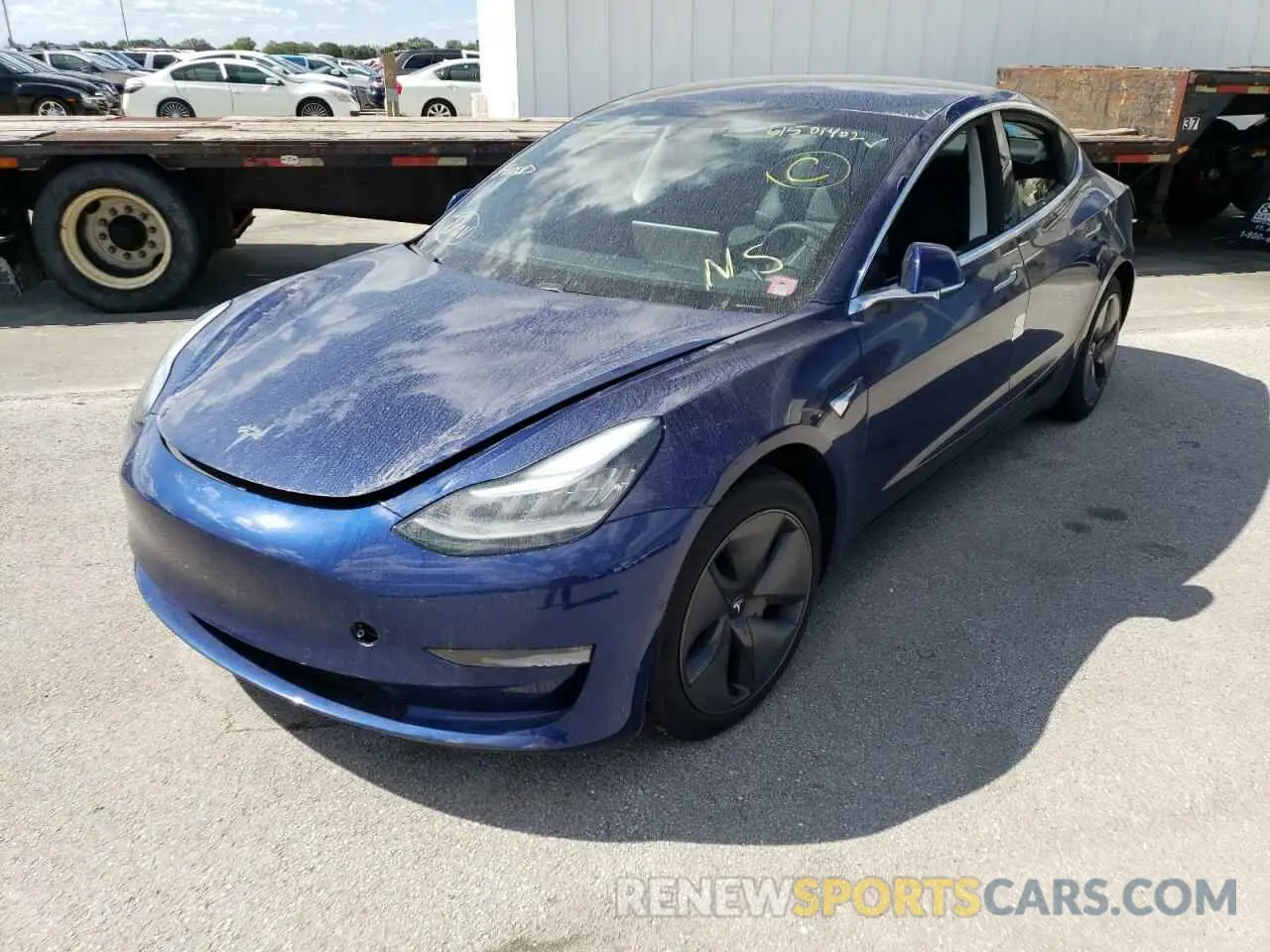 2 fotografías del automóvil dañado 5YJ3E1EB6LF794944 TESLA MODEL 3 2020