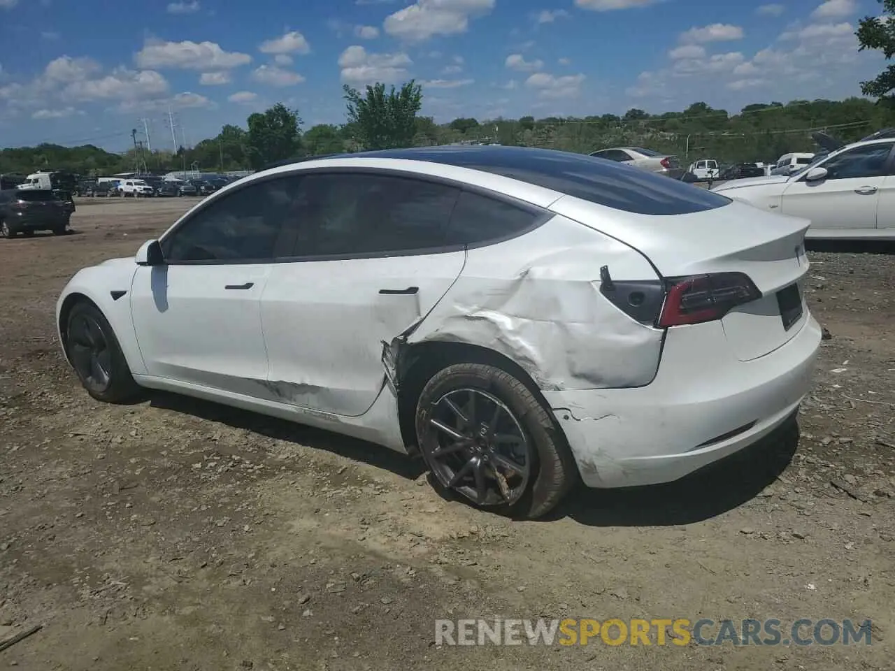 2 fotografías del automóvil dañado 5YJ3E1EB7LF618274 TESLA MODEL 3 2020