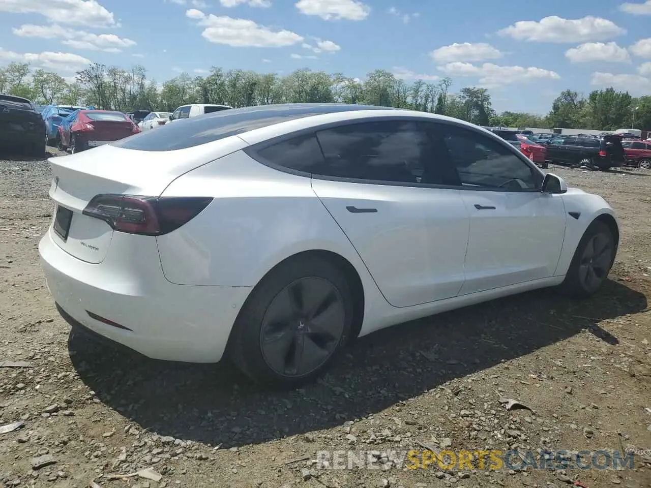 3 fotografías del automóvil dañado 5YJ3E1EB7LF618274 TESLA MODEL 3 2020