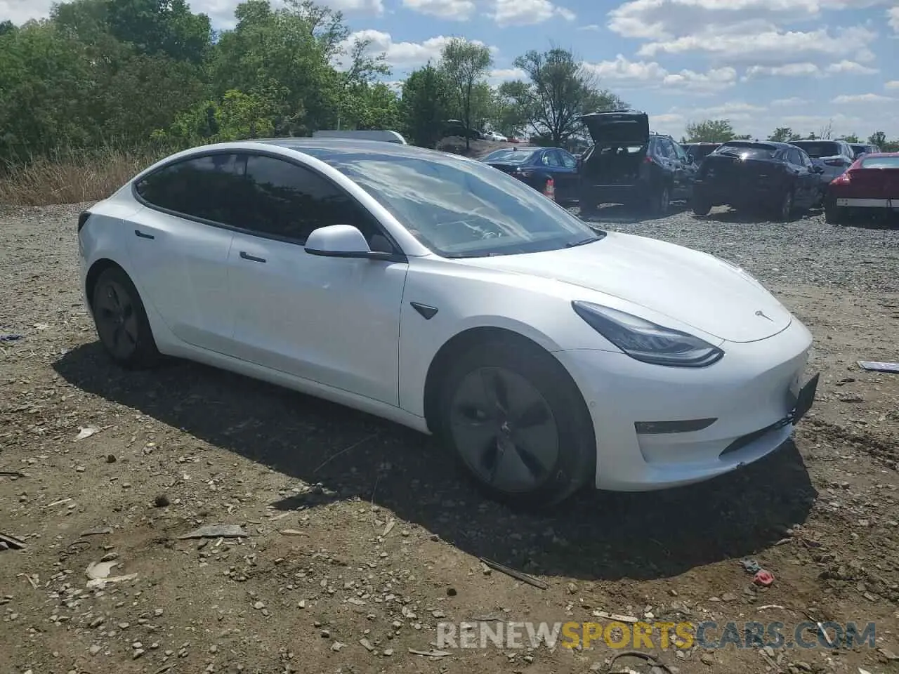 4 fotografías del automóvil dañado 5YJ3E1EB7LF618274 TESLA MODEL 3 2020