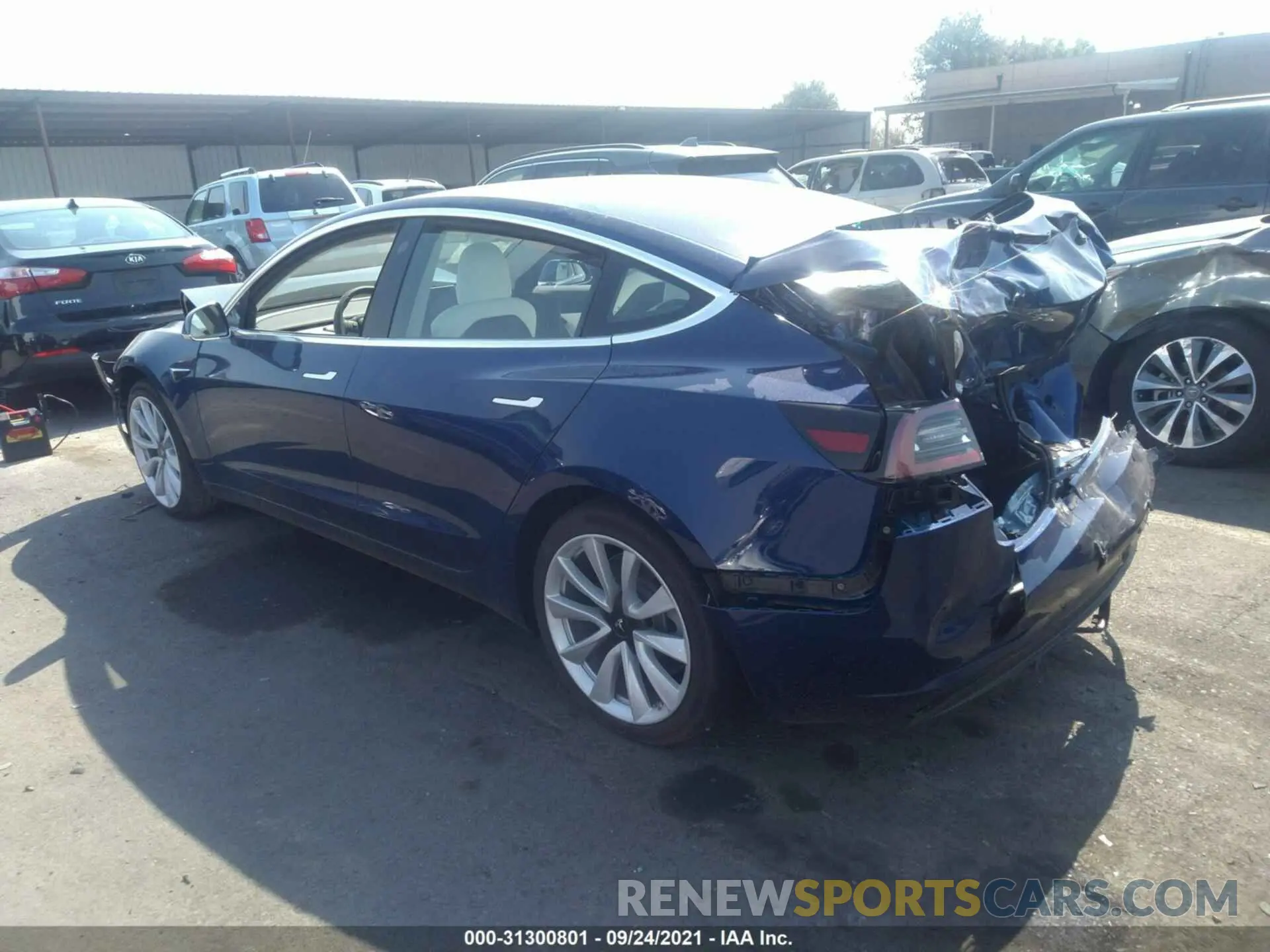3 fotografías del automóvil dañado 5YJ3E1EB7LF622602 TESLA MODEL 3 2020