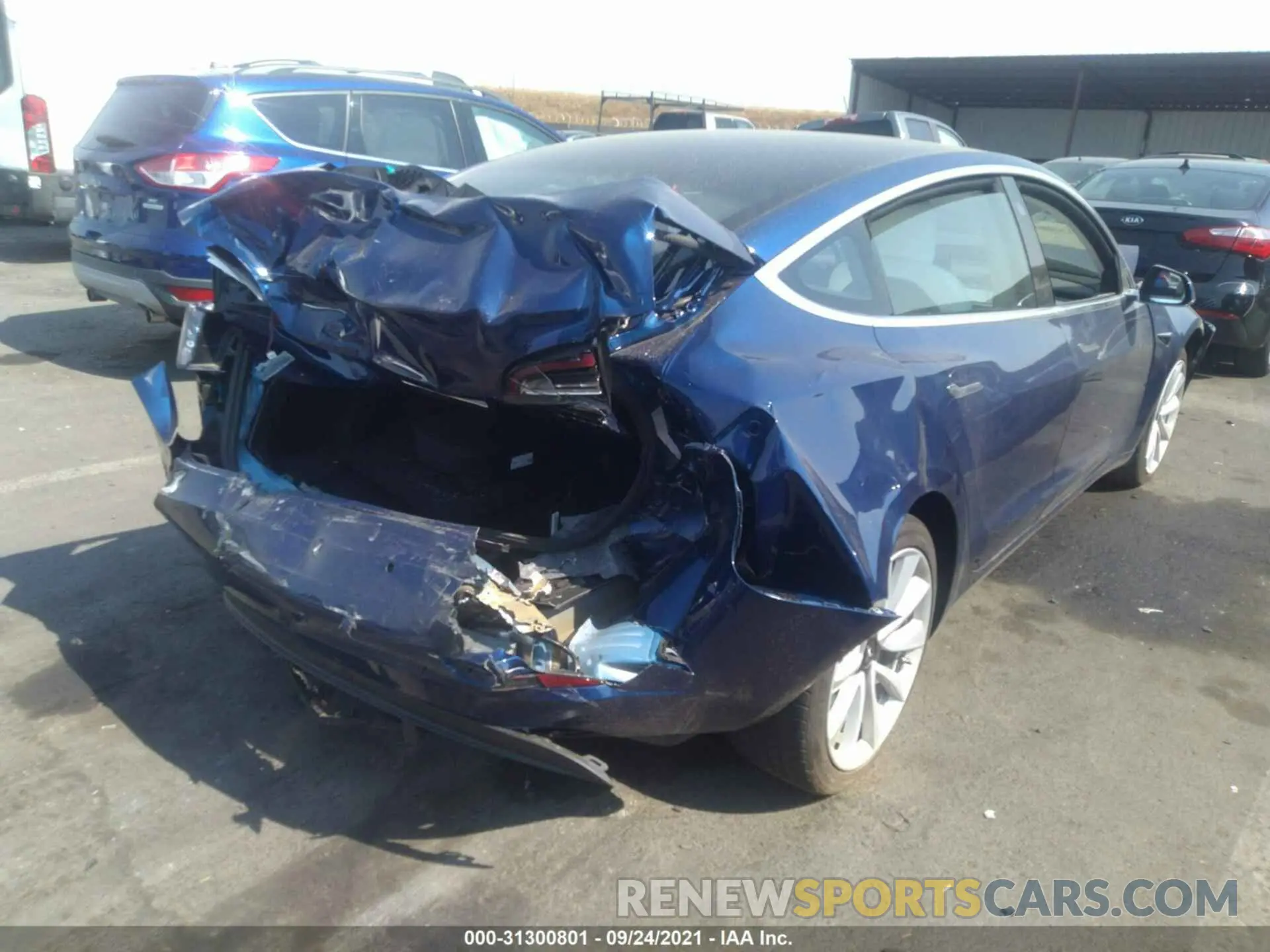 4 fotografías del automóvil dañado 5YJ3E1EB7LF622602 TESLA MODEL 3 2020
