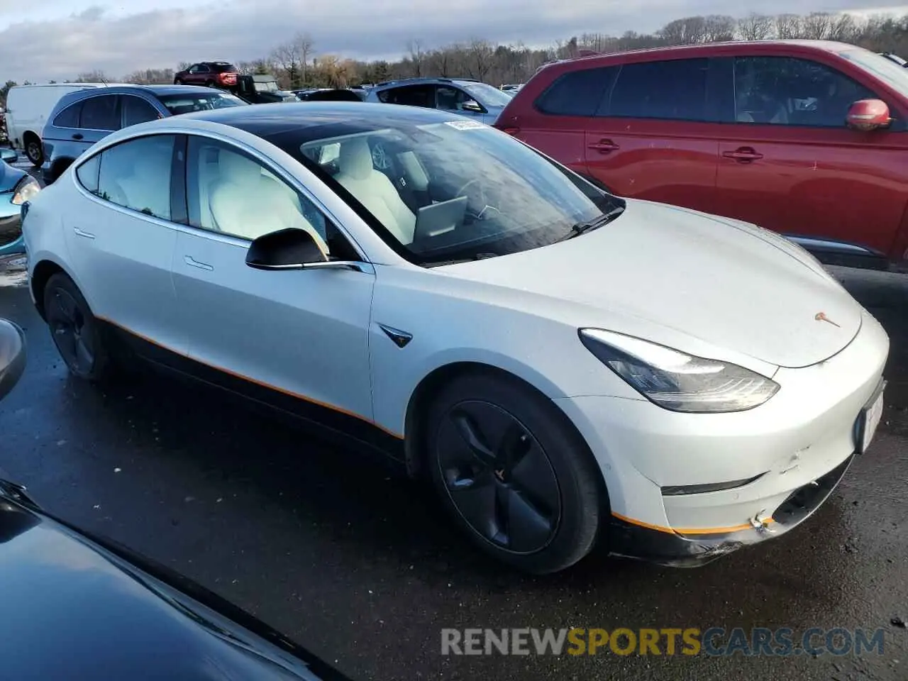 4 fotografías del automóvil dañado 5YJ3E1EB7LF639660 TESLA MODEL 3 2020
