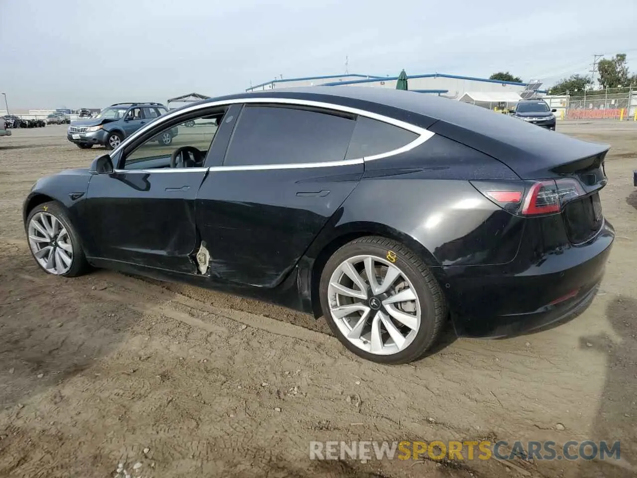 2 fotografías del automóvil dañado 5YJ3E1EB7LF712154 TESLA MODEL 3 2020