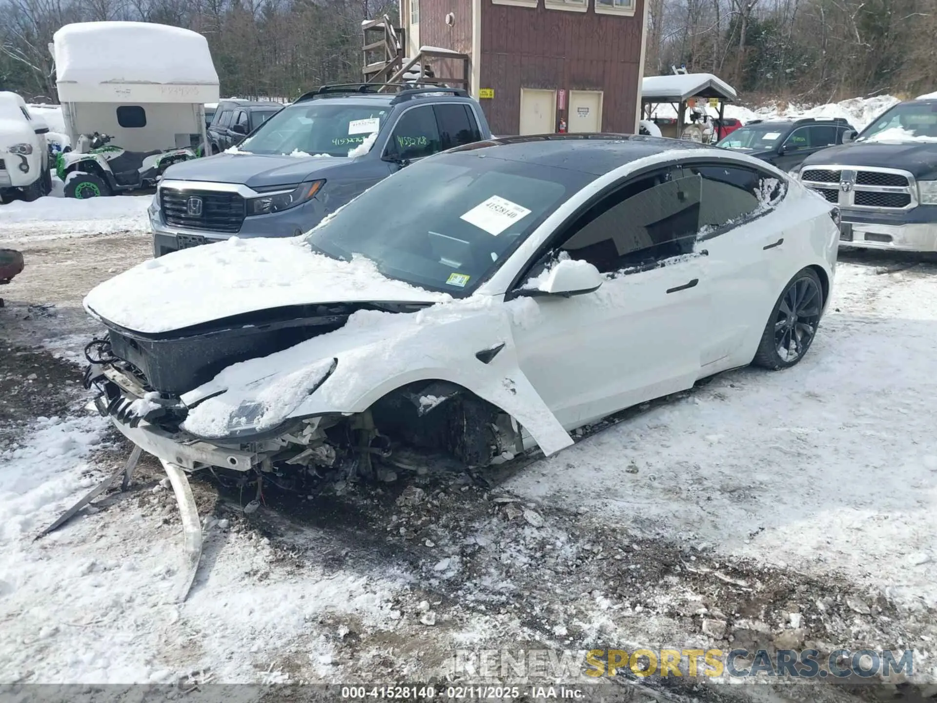 2 fotografías del automóvil dañado 5YJ3E1EB7LF741850 TESLA MODEL 3 2020