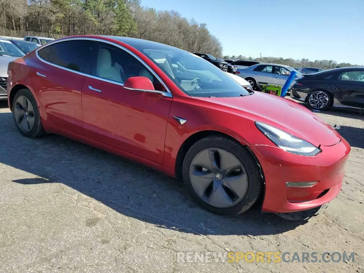 4 fotografías del automóvil dañado 5YJ3E1EB7LF742156 TESLA MODEL 3 2020