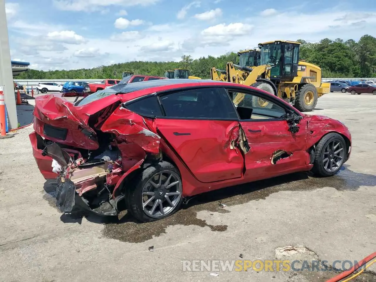 3 fotografías del automóvil dañado 5YJ3E1EB7LF744330 TESLA MODEL 3 2020