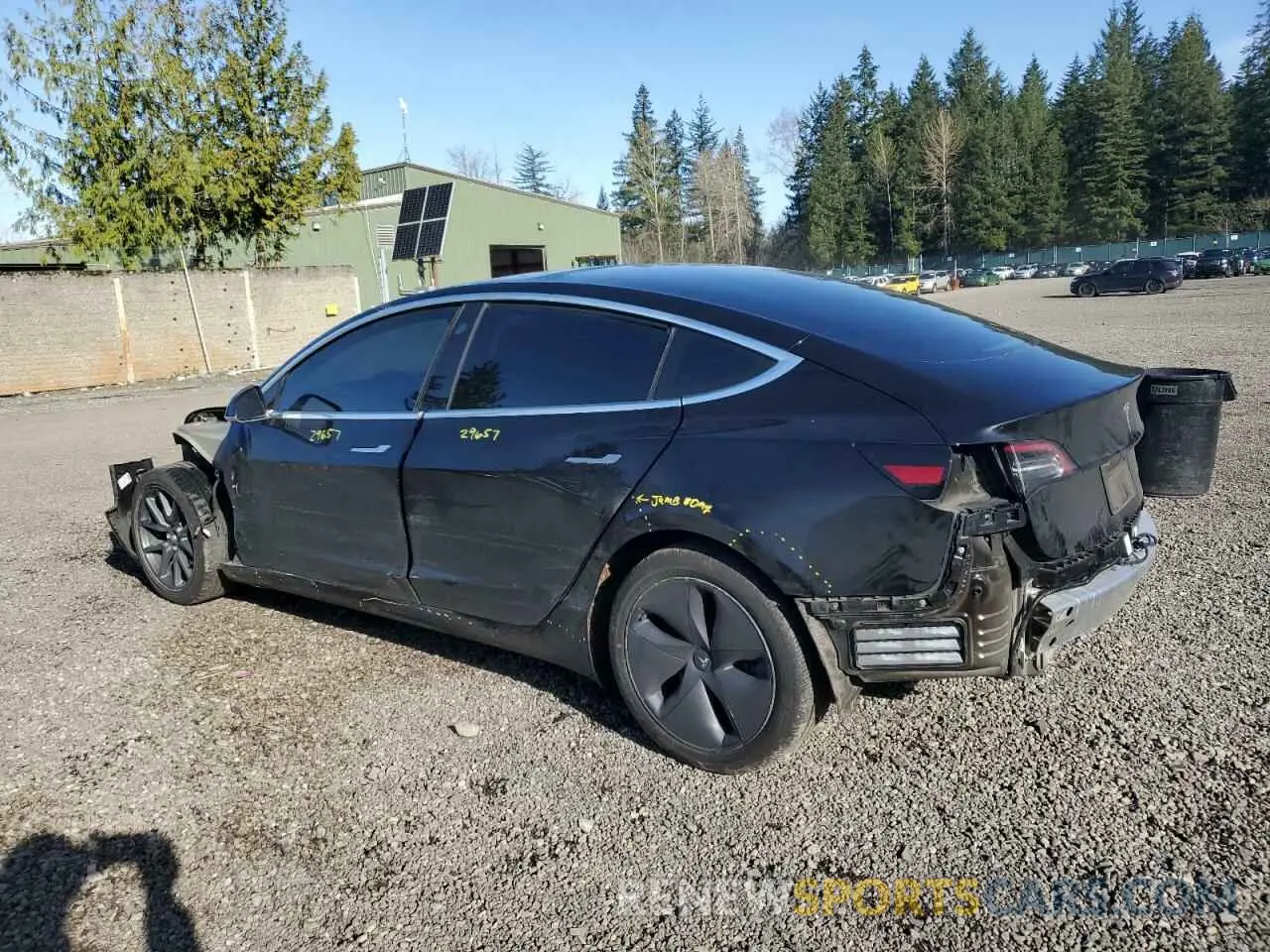 2 fotografías del automóvil dañado 5YJ3E1EB7LF746241 TESLA MODEL 3 2020