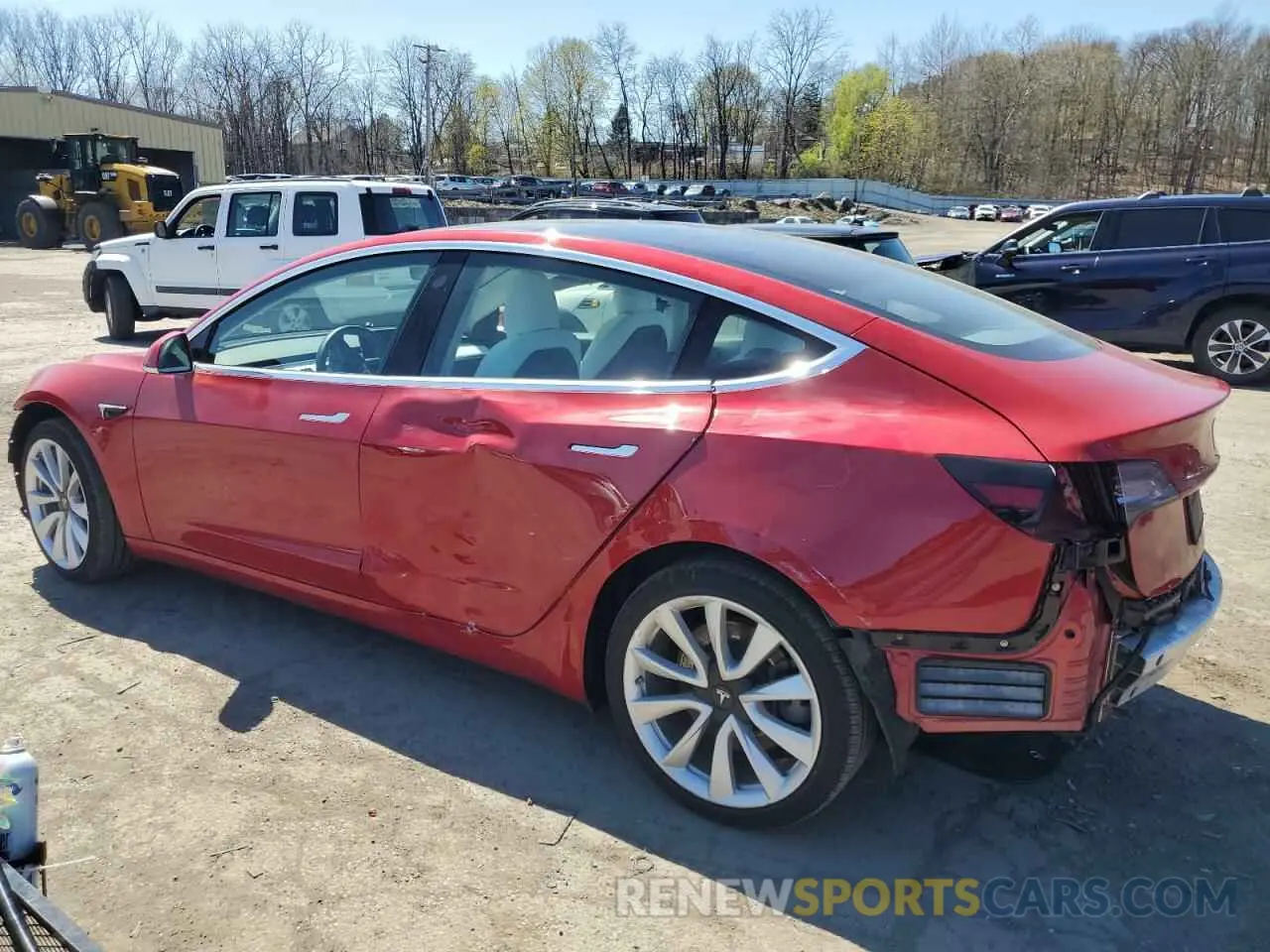 2 fotografías del automóvil dañado 5YJ3E1EB8LF543195 TESLA MODEL 3 2020