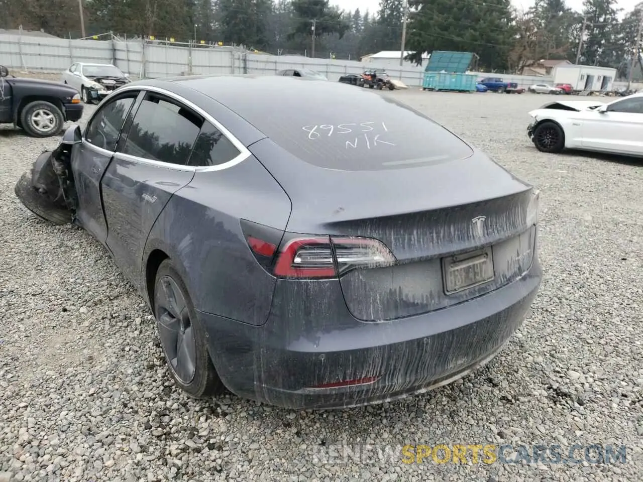 3 fotografías del automóvil dañado 5YJ3E1EB8LF635455 TESLA MODEL 3 2020