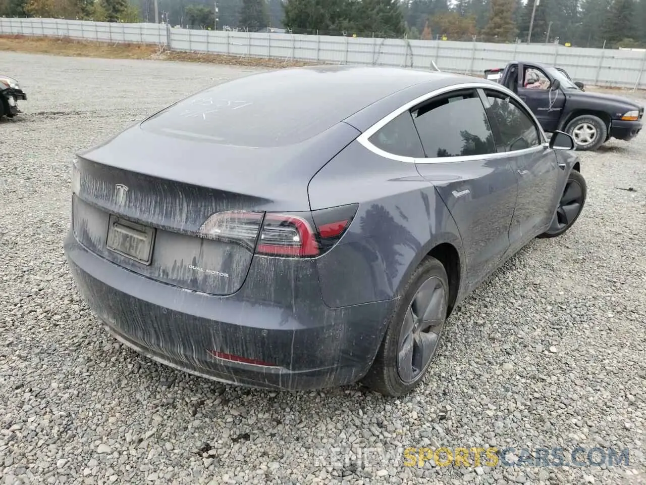 4 fotografías del automóvil dañado 5YJ3E1EB8LF635455 TESLA MODEL 3 2020