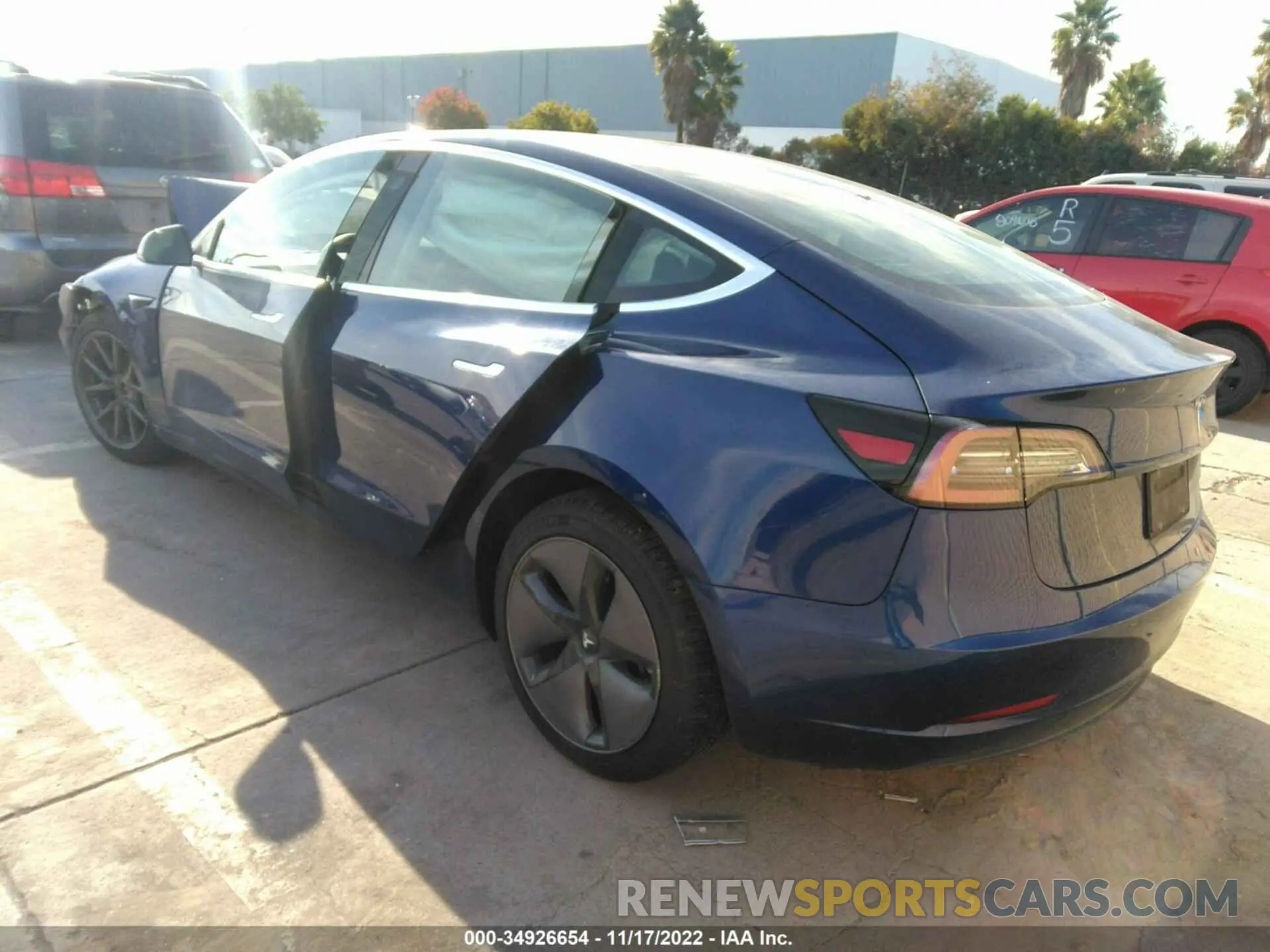3 fotografías del automóvil dañado 5YJ3E1EB8LF636072 TESLA MODEL 3 2020