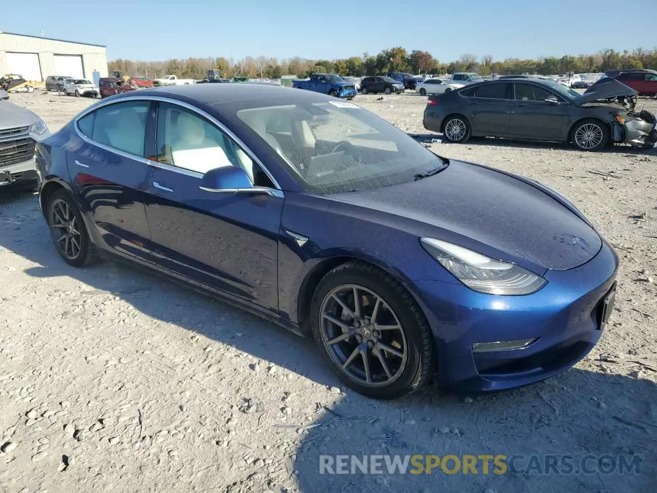 4 fotografías del automóvil dañado 5YJ3E1EB8LF639294 TESLA MODEL 3 2020