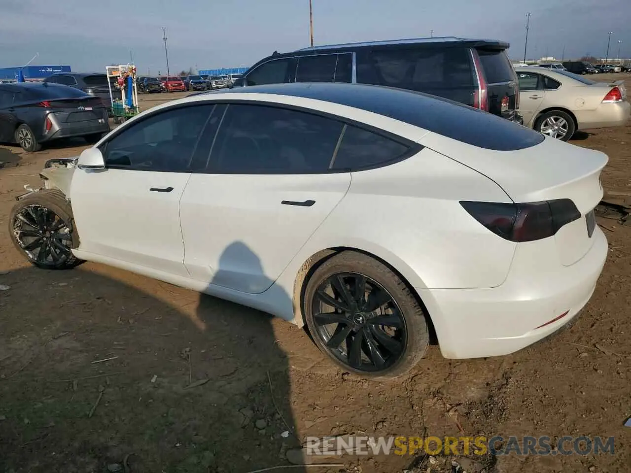 2 fotografías del automóvil dañado 5YJ3E1EB8LF640168 TESLA MODEL 3 2020
