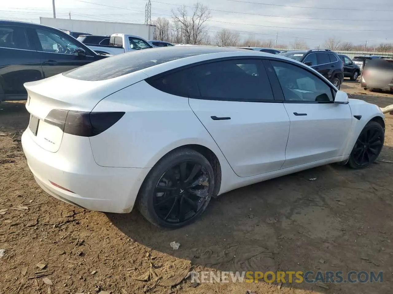 3 fotografías del automóvil dañado 5YJ3E1EB8LF640168 TESLA MODEL 3 2020