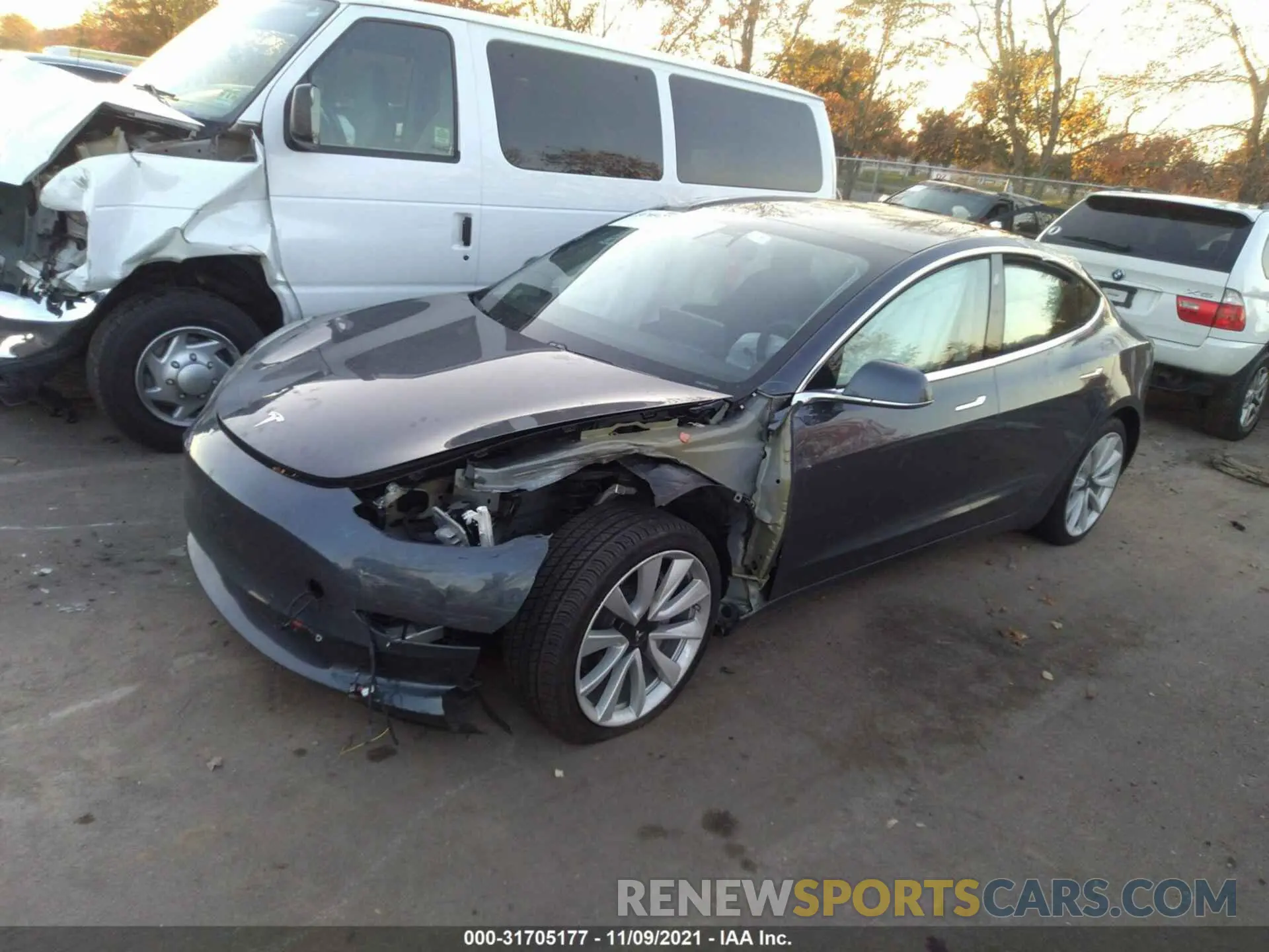 2 fotografías del automóvil dañado 5YJ3E1EB8LF646407 TESLA MODEL 3 2020