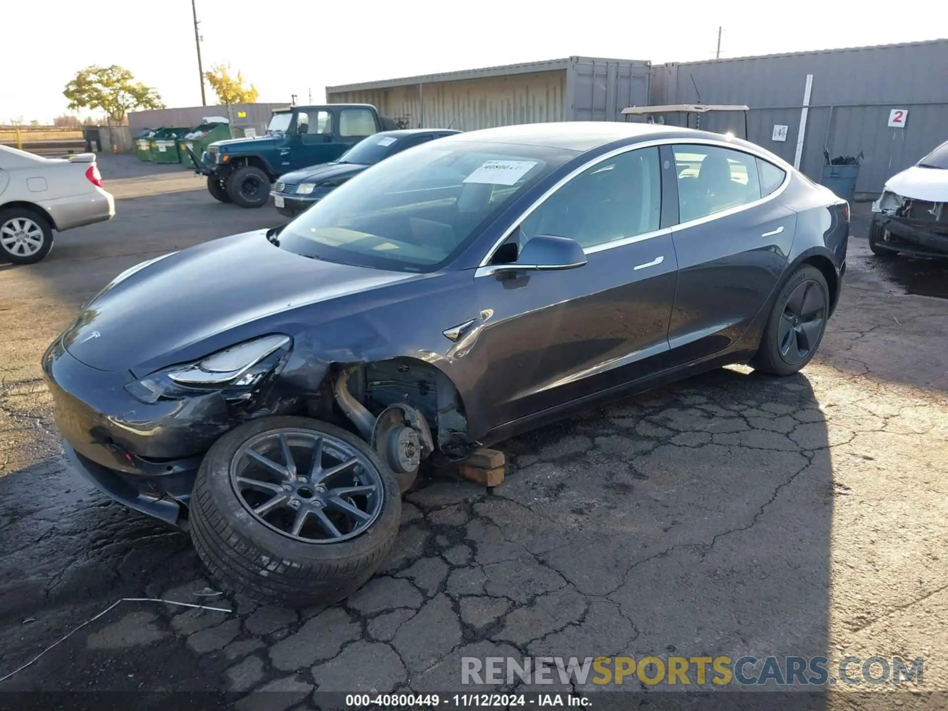 2 fotografías del automóvil dañado 5YJ3E1EB8LF649548 TESLA MODEL 3 2020