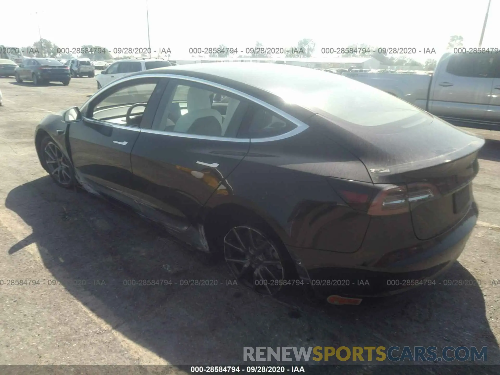 3 fotografías del automóvil dañado 5YJ3E1EB8LF651817 TESLA MODEL 3 2020