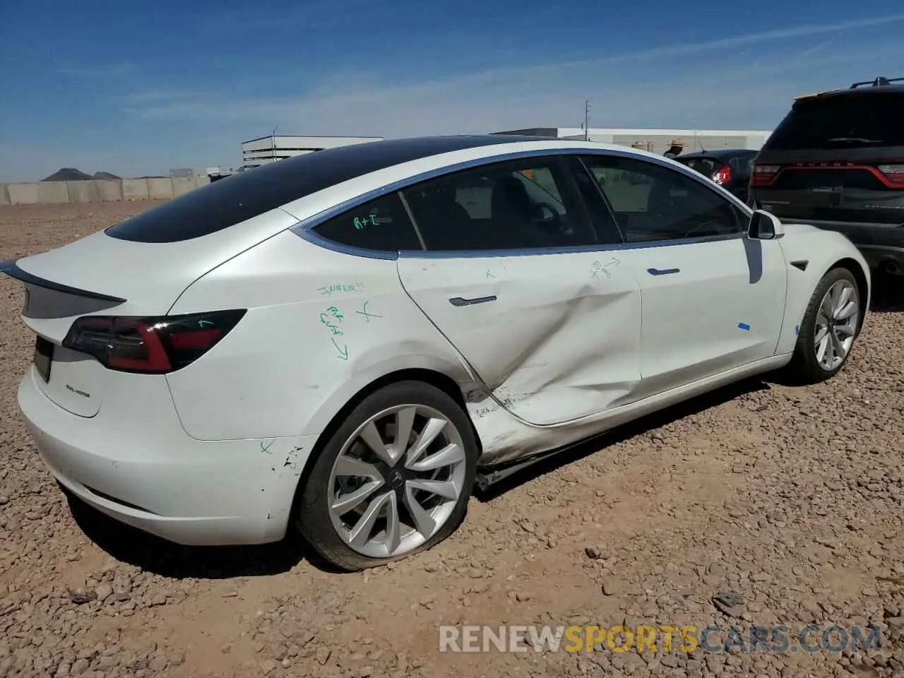 3 fotografías del automóvil dañado 5YJ3E1EB8LF712308 TESLA MODEL 3 2020