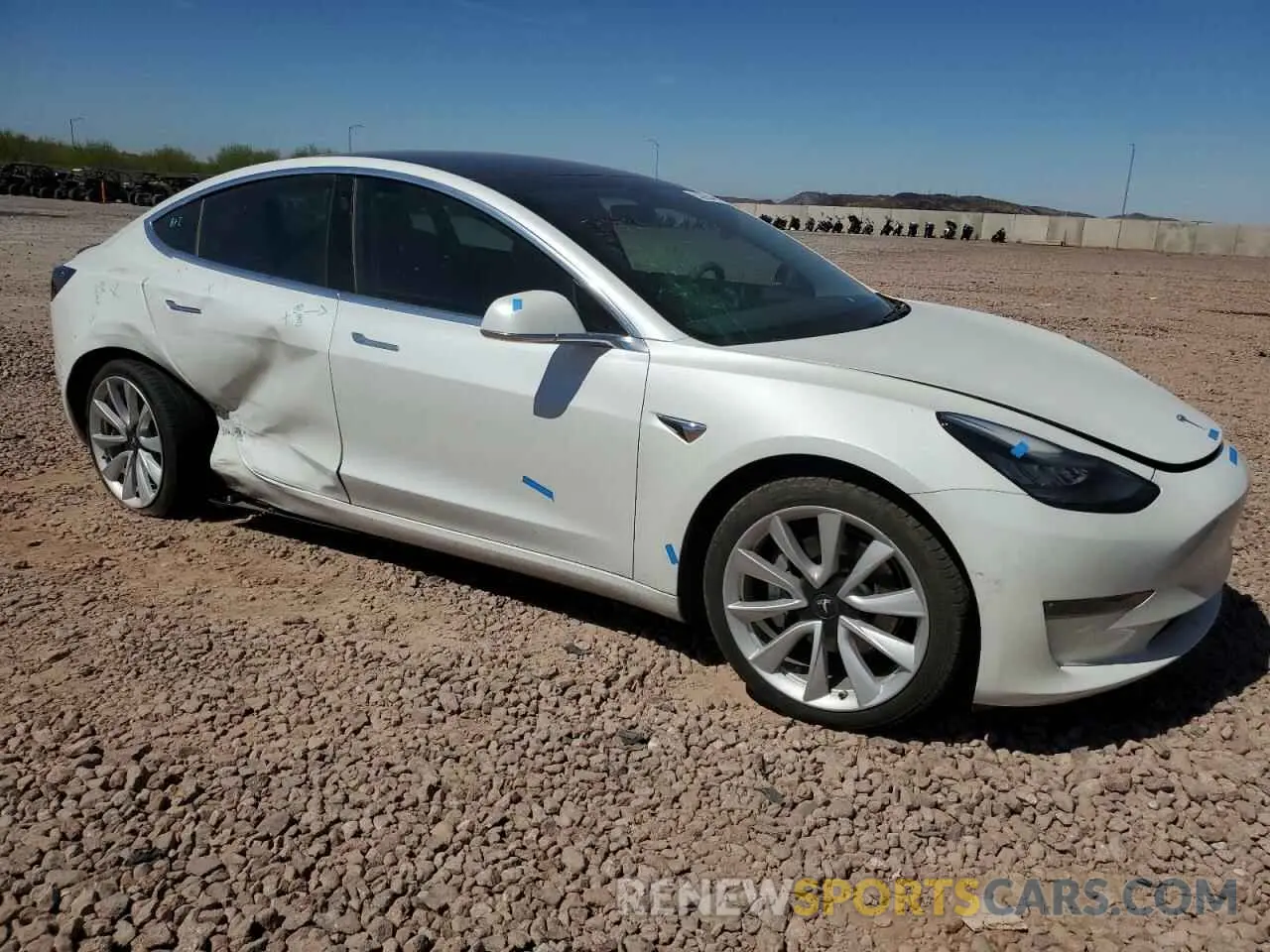 4 fotografías del automóvil dañado 5YJ3E1EB8LF712308 TESLA MODEL 3 2020